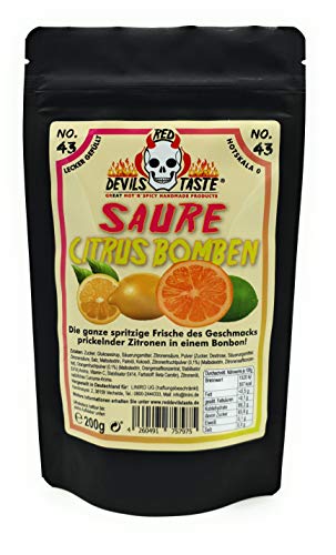 Saure Citrus Bomben - sauer - 200g - Hotskala: 0 - RED DEVILS TASTE