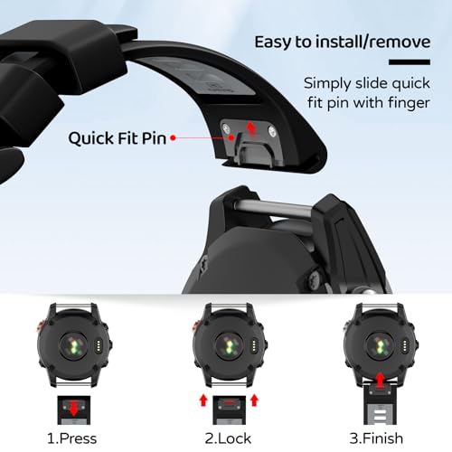 Correa silicona QuickFit 26mm para Garmin Fenix 8 51mm miniatura 2