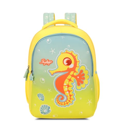 Skybags Snuggle 02 School 15 Litres 2 Compartment Backpack Yellow