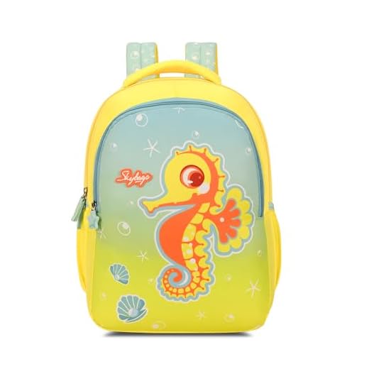 Skybags Snuggle 02 School 15 Litres 2 Compartment Backpack Yellow
