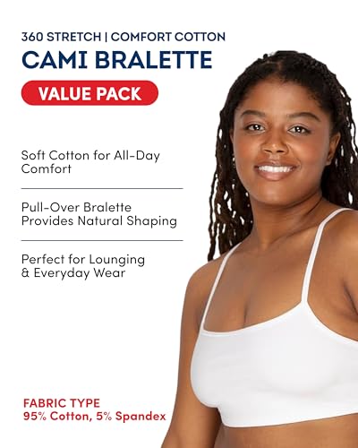 Image of Fruit of the Loom Women's Spaghetti Strap Cotton Pullover Sports Bra Value Pack
