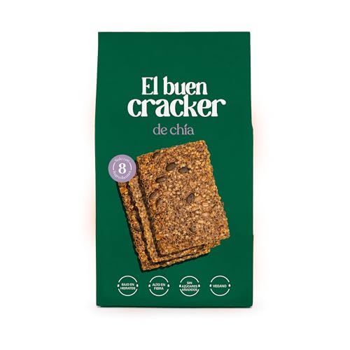 KETONICO Crackers Keto Sin OMG, Sin Lactosa, Certificado Keto, 4.2g de Carbohidratos por Porción (Semillas de Chía)