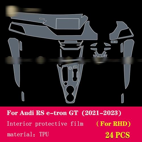 Film TPU Audi RS e-tron GT évite rayures console centrale et protège écran LCD PPF 2021-2023