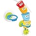 Yookidoo Baby Bath Toys - Fill 'N' Spill Set of Four Stackable Cups with Suction Cup Ring Holder and Water Wheel- Sensory Toy for Bath Time - Attaches to Any Bath Tub