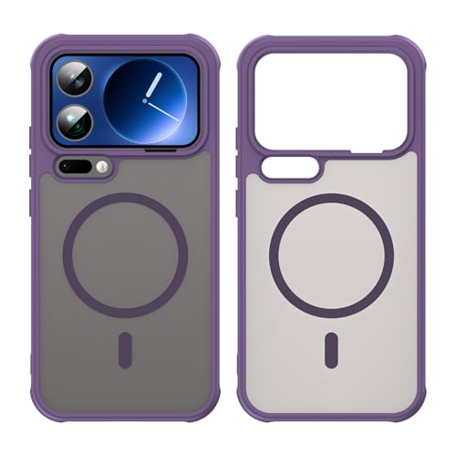 Image of Compatible with Xiaomi 17 Pro Max Case Cover,Compatible with MagSafe,Anti-Fall,Compatible with Xiaomi 17 Pro Max 5G 2509FPN0BC Cell Protective Phone Case Purple