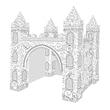 SUPVOX Rompecabezas Castillo de Papel para Colorear DIY de Cartón Seguro para para Decoración y Manualidades Familiares