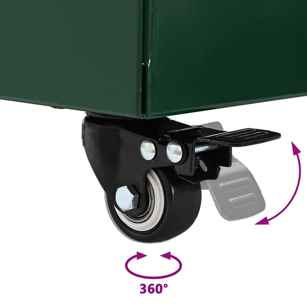 Supporto per ombrellone verde, 45 x 45 x 45 cm, in acciaio, resistente, arrotolabile, stabile, resistente alle intemperie, per giardino, terrazza, balcone, campeggio, attività all'aperto