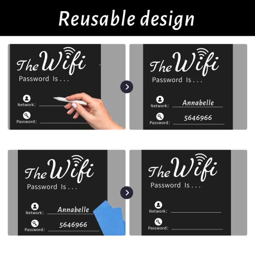 Fovern1 Wifi Password Sign, Wooden Table Wifi Sign Wooden Freestanding Sign, Wooden Framed Sign Hanging Board For Home Business Table Centerpieces Decoration (Black) #TOP6