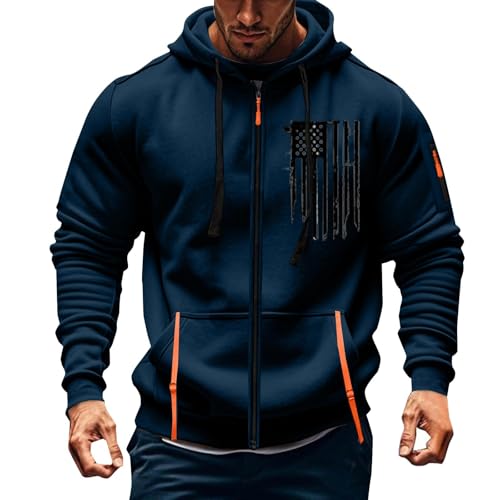 ZEFOTIM Zipper Hoodies for Men Graphic Sweatshirt Big and Tall Comfy Athletic Long Sleeve Drawstring Hoodies with Pocket2
