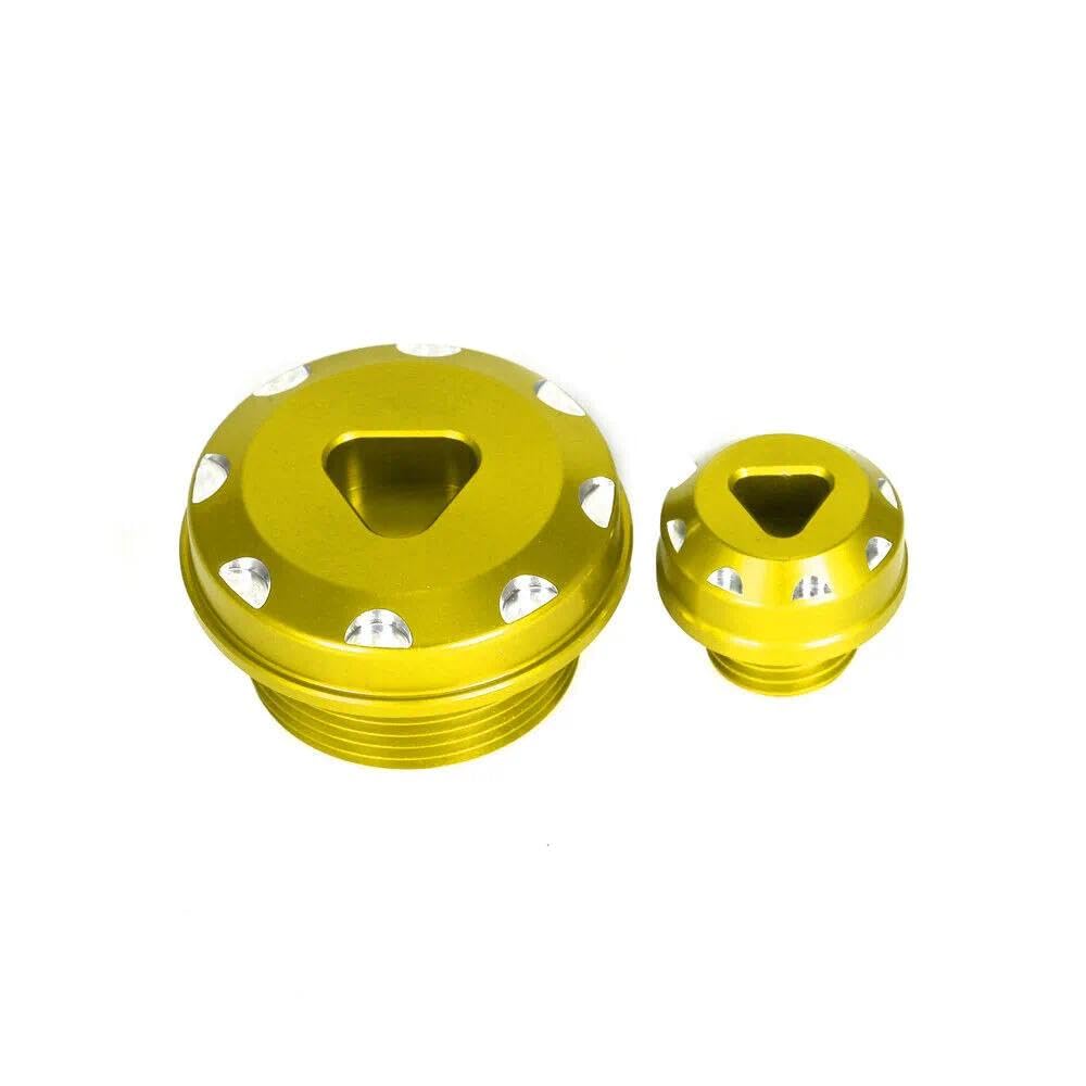 CNC Kurbelgehäusedeckelstopfen, kompatibel mit MSX 125/SF Grom 125 2017-2023 DAX 125 2022-2023 CT 125 2021-2023 Motorradzubehör Kurbelgehäuse Lochpfugungs Schraube (Gold)