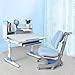 Produktbild Laishutin Kinderschreibtische Childen Kinder Study Table School Student Schreibtisch Buchständer HV Schreibtisch Stuhl Set Multifunktionales Schreibtisch und Stuhl Set Für Kinder (Color : Blue2)