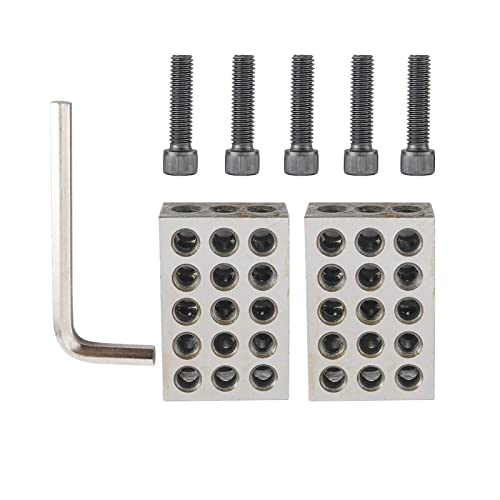 2 szt. Stal hartowana 1 3 "25 50 75 mm Bloki Precyzyjne narzędzie dla mechanika z 23 otworami(1-2-3 Inch-wrench)