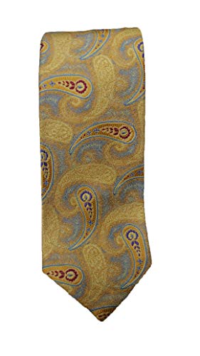 Robert Talbott Gold Paisley Heritage Seven Fold Tie #TOP15
