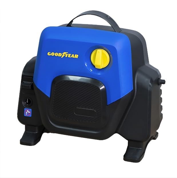 Goodyear Hidrolavadora 1400W Alta Presión Uso Rudo con Pistola, Lanza Turbo y Carrete Manguera 5m | Limpieza de Autos, Jardín, Herramientas y Hogar...