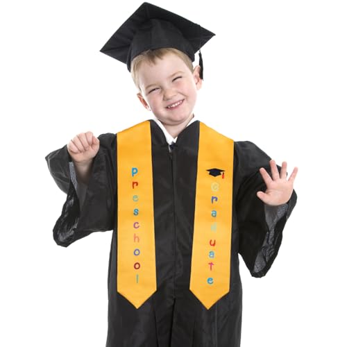 2-Pack Unisex Kids Graduation Stole Sash Preschool Kindergarten Printed 50'' Long3