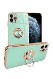 シズカウィル iPhone11 Pro スマホケース スマホリング グリッティア リング付きケース 1個入り マスカット