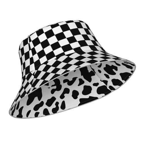 Image of Bucket Hat Double-Side-Wear Reversible Sun Hat Beach Travel Hiking for Women Men