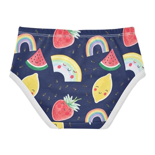 Cute Rainbow Fruits Navy Cute Panties Girl Girls Underwear Toddlers Cotton Stylish Kids Briefs Undies 2t2