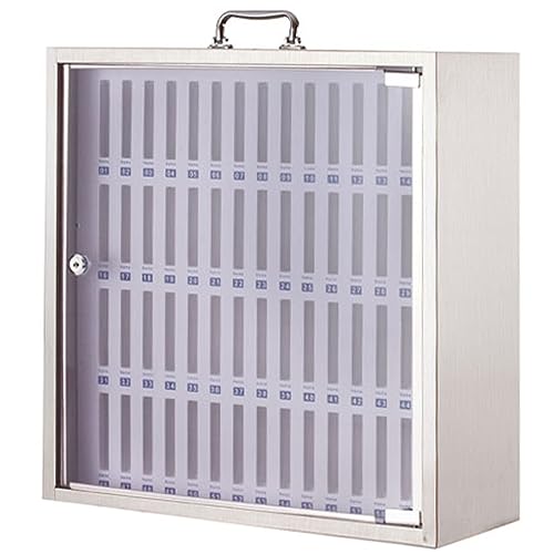Wall Mounted Numbered Mobile Phone Storage Box, 12, 24, 36, 48, 60 Slots Office, Or Factory Cell Phone Storage Cabinet, with Transparent Door, with Handle, Numbers (Size : 60)