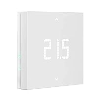 Vimar 02912 Termostato WiFi, compatibile con assistenti vocali Alexa e Google, riscaldamento e condizionamento ON, OFF e PID, gestione locale e da App View, Bluetooth, retroilluminazione LED