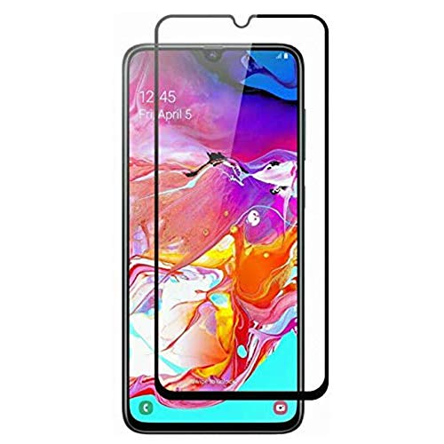Protector de Pantalla Completa para Samsung Galaxy A10e / A20e de Dureza de 9H sin Burbujas (Negro) .Full Cover Cristal Vidrio Templado Completa con Bordes Redondeados. (Negro Full Glue)