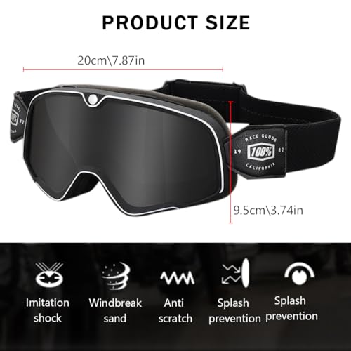 Proberos® Grey Motorcycle Goggles - Image 3