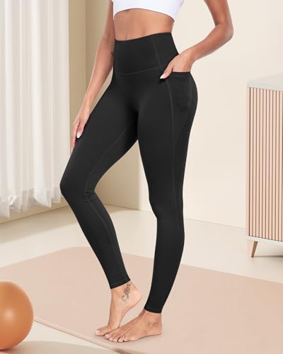 Leggings with Pockets for Women, High Waisted Tummy Control Workout Yoga Pants