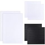 Tamaño aproximado del paño blanco. es de 45,7 x 30,5 cm y 30,4 x 30,5 cm; el tamaño del paño negro es de 30,5 x 30,5 cm.