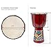 Kmise Djembe African Hand Drum Mahogany Standard Goat Skin Drumhead (6 inch)