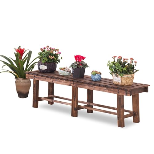 Banc en bois d'extérieur résistant intempéries grand format
