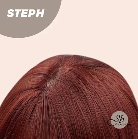 Miniatura 6 de Bodywave - Peluca roja STEPH con flequillo completo, larga, rizada, ondulada, natural, para usar y llevar, sin pegamento, para fiesta, Halloween,