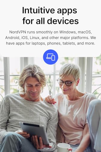 Image of NordVPN Standard - 1-Year VPN & Cybersecurity Software Subscription For 6 Devices - Block Malware, Malicious Links & Ads, Protect Personal Information | PC /Mac /Mobile | Activation Code via Mail