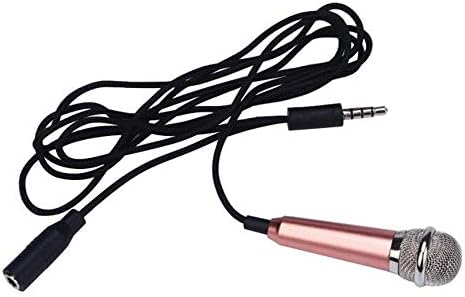 Dreamyth Mini Karaoke Condenser Microphone for Phone Computer Mini PhoneMic Durable (Rose Gold)