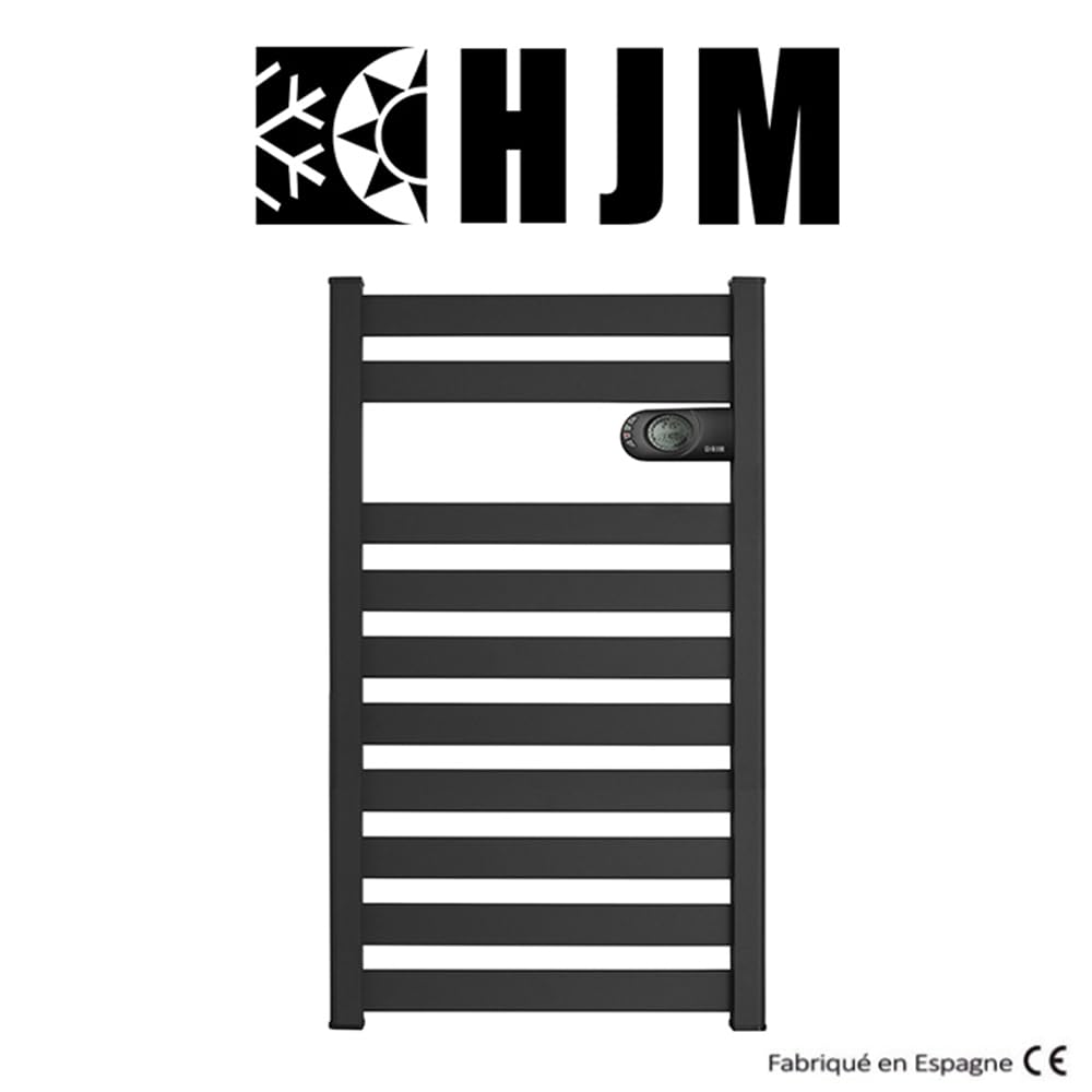 HJM Radiateur ZINNIA Sèche-Serviettes en Aluminium 750W – Sécurité Renforcée. Détection de Fenêtres Ouvertes. Chauffage Rapide. Faible Consommation d'Énergie. Fabriqué en Espagne