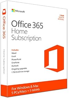 Microsoft Office 365 Home, Licence Card, 5 Users, 1 year subscription (PC/Mac)