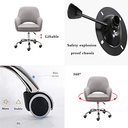 Chaise de jeu et de bureau scandinave ergonomique à roulettes - 4