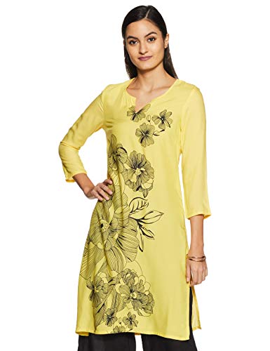 Image of Indigo Women's Rayon Straight Kurta