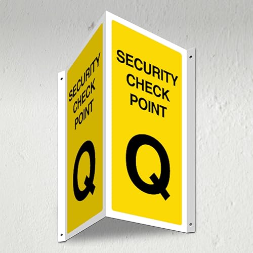 Panneau de couloir 3D de signalisation intérieure personnalisée V Safety 340 x 300 mm