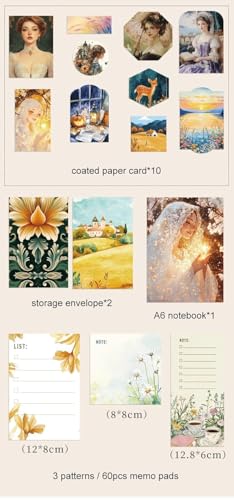 Image of GDNK Scrape Book Kit Scrapbooking Kit Vintage Journal Scrapbook Pack DIY Paper Stickers, Craft Kits Notebook, Collage Album Aesthetic Sticker Journaling Scrapbook Photo Album (Orange Baby)
