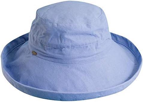 Scala womens Cotton Big Brim Hat With Inner Drawstring & Upf 50+ Rating - Image 6
