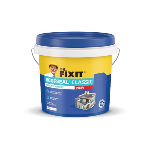 Image of DR. FIXIT Roofseal Classic New, 20 Liter, Waterproofing Solution for Homes, Terraces, Roofs