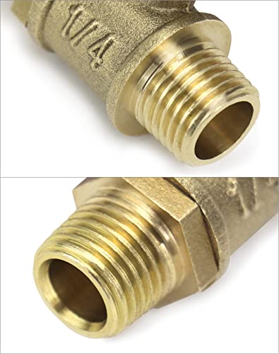 Rv Sewer Hose Fittings 1/4\" NPT Brass Ball Valve Kit - Air Compressor Shutoff With M-Style Plug Air Valve