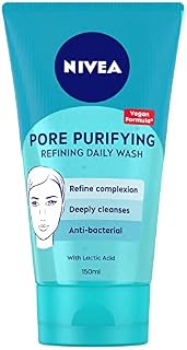 NIVEA PURIFY PORES Daily Wash Scrub (150 ml), Purifying Face Scrub, Facial Scrub Prevents Blackheads, Exfoliating Scrub with Natural Magnolia Extract and Lactic Acid