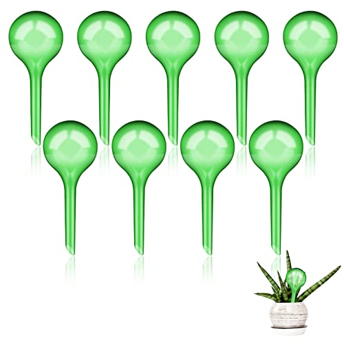 ADAKEL Billes d'irrigation, 10 pièces, irrigation globe, ampoules d'irrigation automatique, boule pour l'arrosage des fleurs, durable, dispositif pour pots et plantes, Ø5 cm (vert) Cover