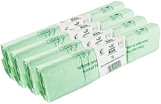 5L x 200 bags Compost Bag Compostable Kitchen Caddy Liner - 5 Litre Food Waste Bin Liners - EN 13432 - with Composting Guide