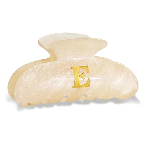 Fohufo Valentines Day Gifts for Her - Fashion Glitter Initial Cute Claw Clips, Valentines Day Gifts for Her Teens Women Kids Girls Mom - Letter E