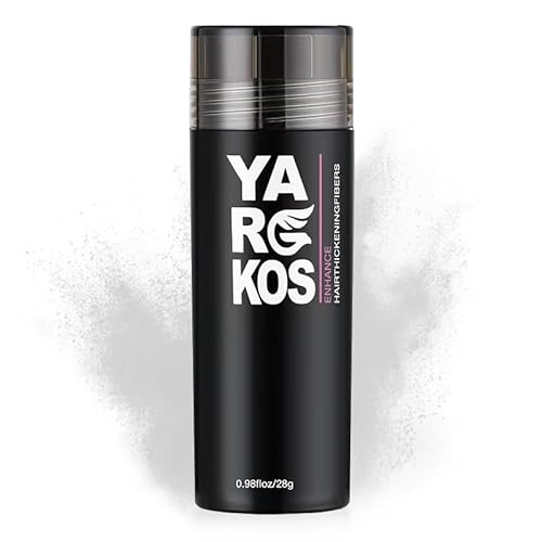 Yargkos fibras capilares para cabello fino o para rellenar el cabello fino, fibras capilares (28g), polvo capilar para un aspecto más grueso y voluminoso al instante - BLANCO