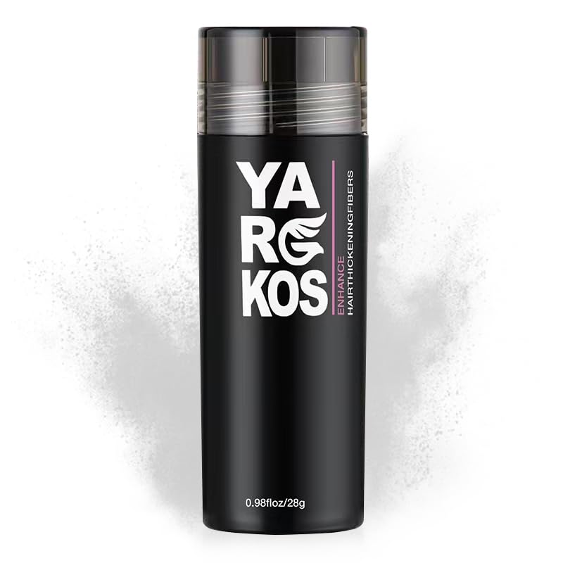 Yargkos fibras capilares para cabello fino o para rellenar el cabello fino, fibras capilares (28g), polvo capilar para un aspecto más grueso y voluminoso al instante   BLANCO