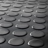 Coin Rubber Floor Matting Roll | Commercial Grade Non-Slip | Garage, Workshop & Van Matting | 3mm Thick | 1m Wide | Cut to Size Up to 15m | Black (1m x 2m) - Image 2