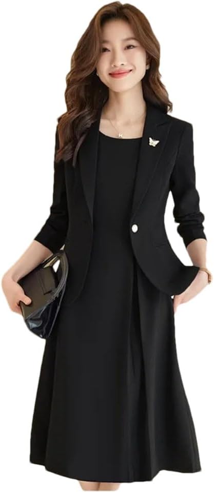 Women Business Suits Dress and Jacket Sets Work Office Uniform Style Blazer